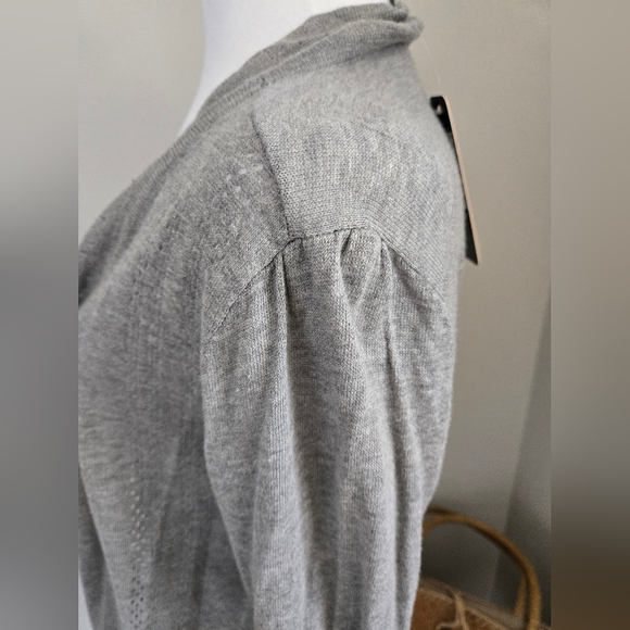 Belldini Gray Women's Open Front Cotton Cardigan New - Picture 3 of 11